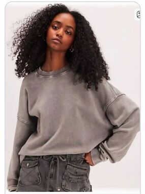 Free People Falling Forward Snow Washed Destroyed Crew